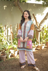 🌹 Savera Hania – 2 Piece Kurti Set