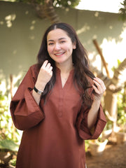 Nooray Brown – 2 Piece Kurti Set