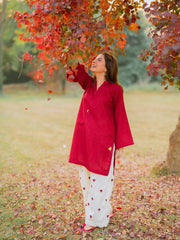 Nooray Mehroon – 2 Piece Kurti Set