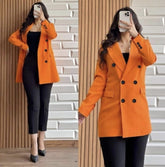 Women’s Casual Blazer Double Button Top Coat