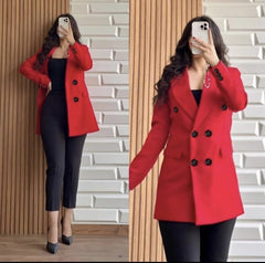 Women’s Casual Blazer Double Button Top Coat