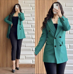 Women’s Casual Blazer Double Button Top Coat