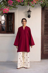 Nooray Mehroon – 2 Piece Kurti Set