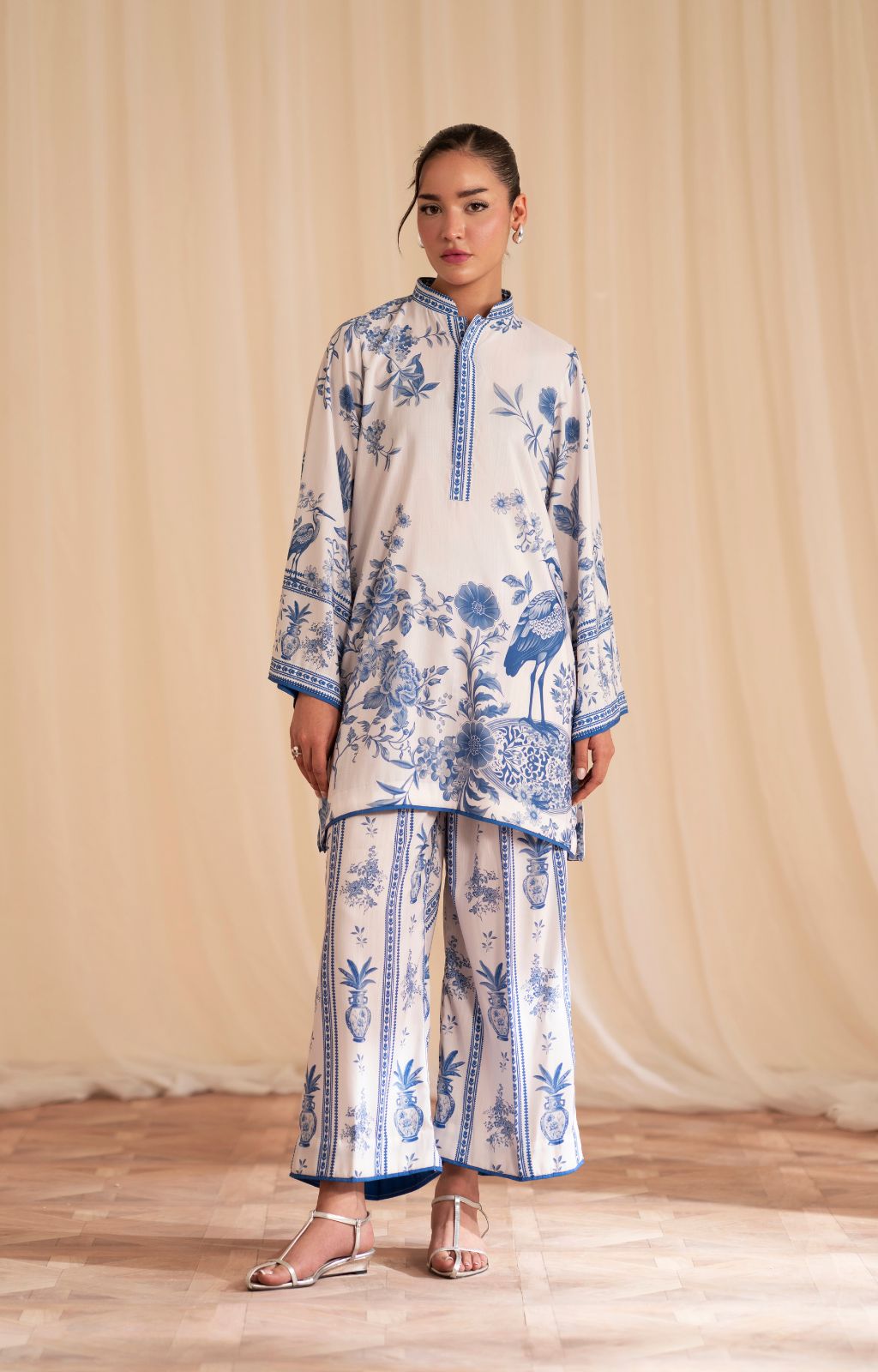 🌼 Zariya Flora – 2 Pc Kurti Set