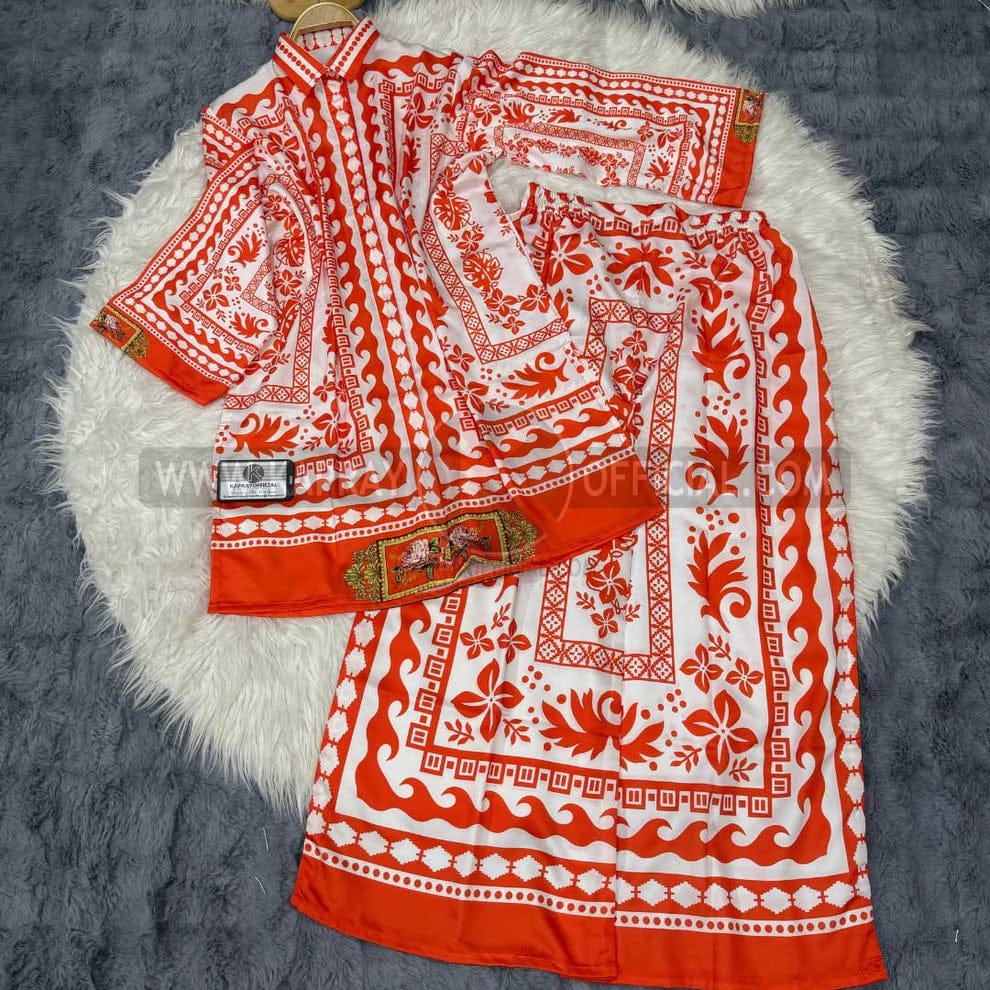 🌟 Naqsh-e-Hayat Red  2-Piece Kurti Set 🌟