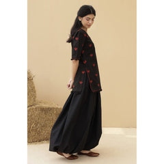 🖤 Zohra Black – 2 Piece Kurti Set